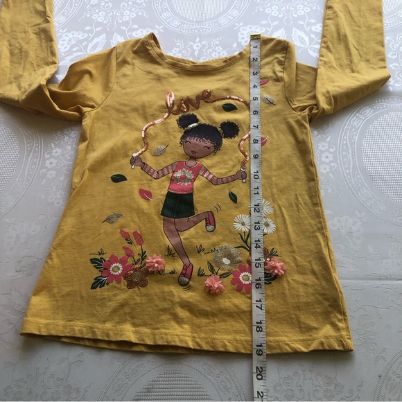 Cynthia Rowley Girls Size M (7-8) Yellow Long Sleeves Shirt Crisscross Back Top - Picture 6 of 15
